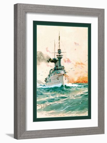 U.S. Navy: Determination-Willy Stower-Framed Art Print