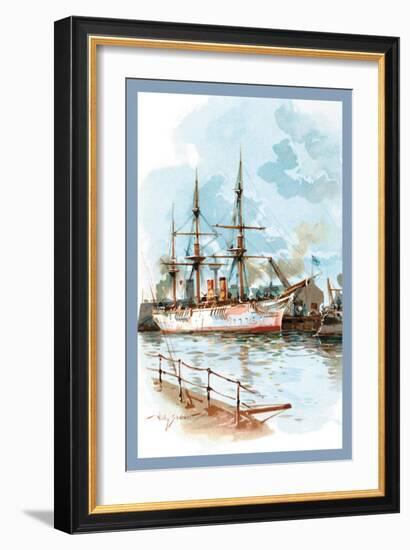 U.S. Navy: Docked-Willy Stower-Framed Art Print