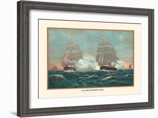 U.S. Navy Frigate, 1815-Werner-Framed Art Print