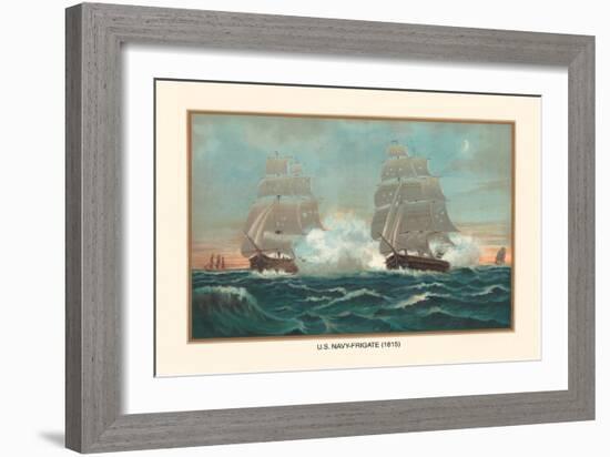 U.S. Navy Frigate, 1815-Werner-Framed Art Print