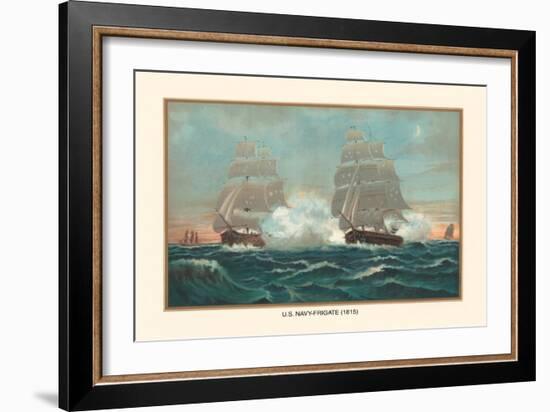 U.S. Navy Frigate, 1815-Werner-Framed Art Print