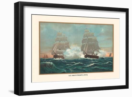 U.S. Navy Frigate, 1815-Werner-Framed Art Print