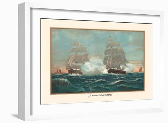 U.S. Navy Frigate, 1815-Werner-Framed Art Print