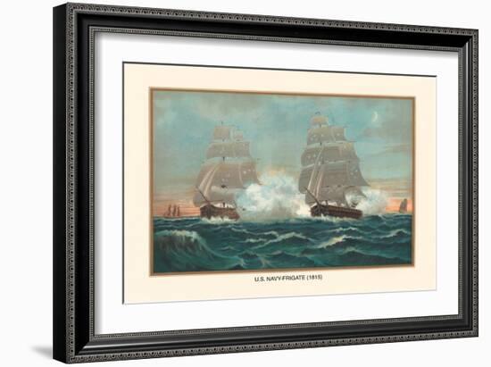 U.S. Navy Frigate, 1815-Werner-Framed Art Print