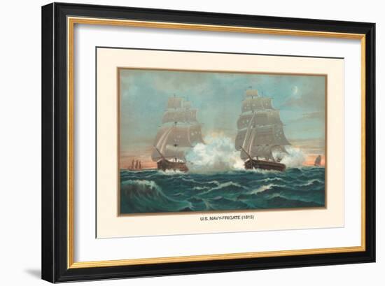 U.S. Navy Frigate, 1815-Werner-Framed Art Print