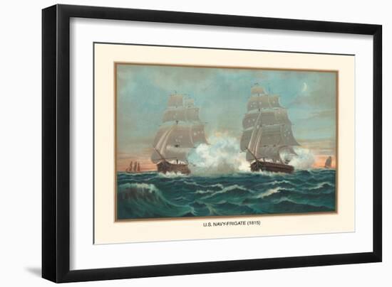 U.S. Navy Frigate, 1815-Werner-Framed Art Print