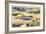 U.S. Navy Planes and Aircraft Carrier-null-Framed Art Print