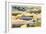 U.S. Navy Planes and Aircraft Carrier-null-Framed Art Print