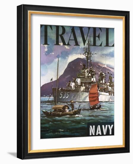 U.S. Navy Travel Poster-null-Framed Giclee Print