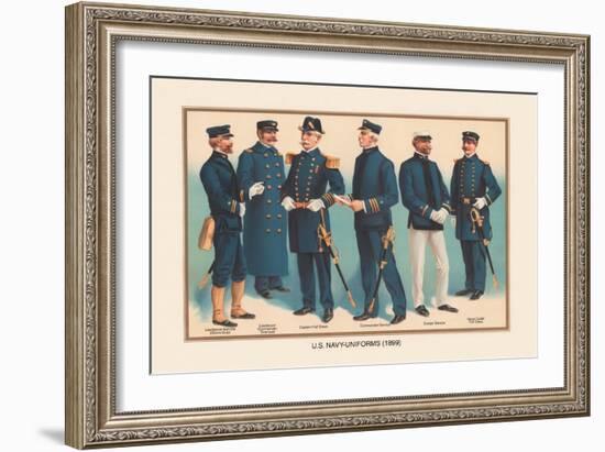 U.S. Navy Uniforms 1899-Werner-Framed Art Print