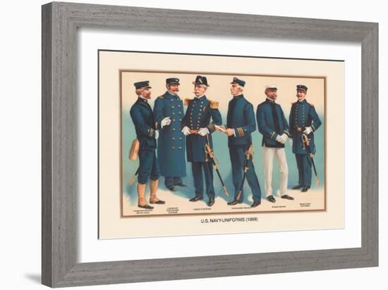 U.S. Navy Uniforms 1899-Werner-Framed Art Print