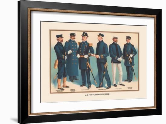U.S. Navy Uniforms 1899-Werner-Framed Art Print