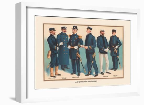 U.S. Navy Uniforms 1899-Werner-Framed Art Print