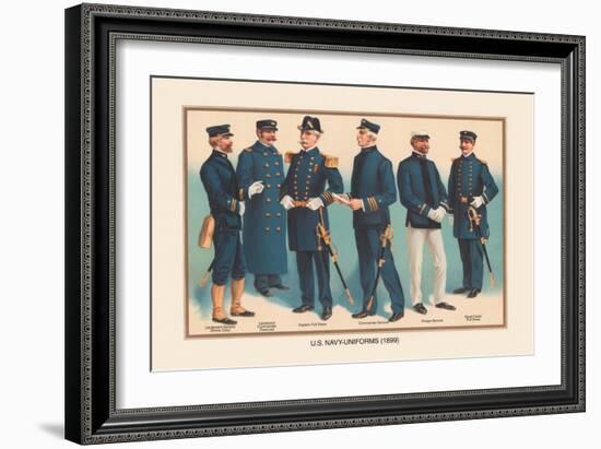 U.S. Navy Uniforms 1899-Werner-Framed Art Print