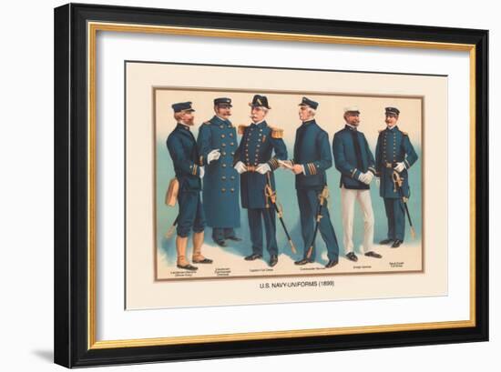 U.S. Navy Uniforms 1899-Werner-Framed Art Print