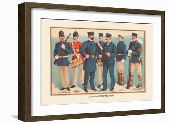 U.S. Navy Uniforms 1899-Werner-Framed Art Print