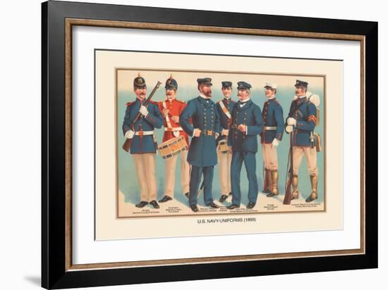 U.S. Navy Uniforms 1899-Werner-Framed Art Print