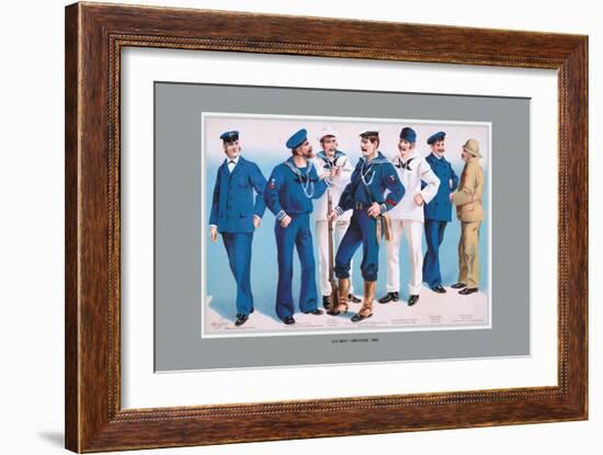 U.S. Navy: Uniforms, 1899-Willy Stower-Framed Art Print