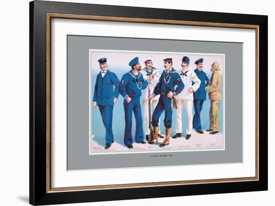 U.S. Navy: Uniforms, 1899-Willy Stower-Framed Art Print