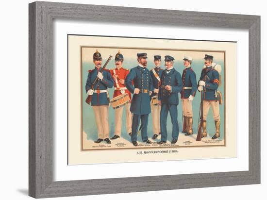 U.S. Navy Uniforms 1899-Werner-Framed Art Print