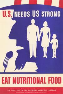 U.S. Needs Us Strong, Eat Nutritional Food Poster