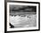 U.S. Reinforcements Wade Through the Surf as They Land at Normandy-null-Framed Photographic Print