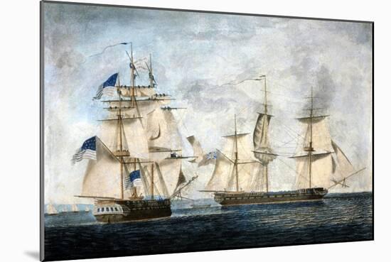 U.S.S. Chesapeake-Robert Dodd-Mounted Art Print