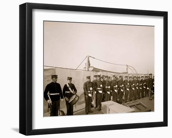 U.S.S. Iowa, Marine Guard-null-Framed Photo