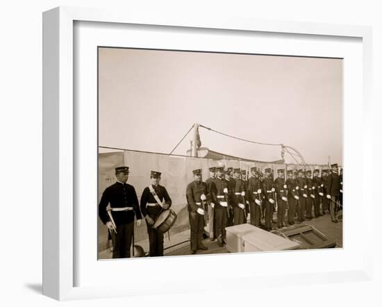 U.S.S. Iowa, Marine Guard-null-Framed Photo