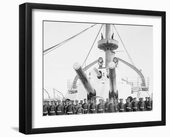 U.S.S. Kentucky, Marine Guard-null-Framed Photo