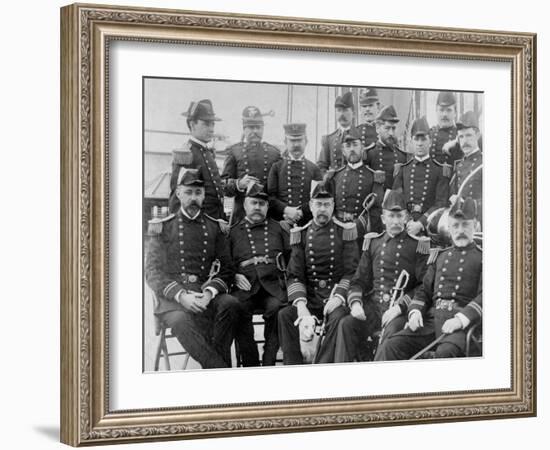 U.S.S. Lancaster, Officers-null-Framed Photo