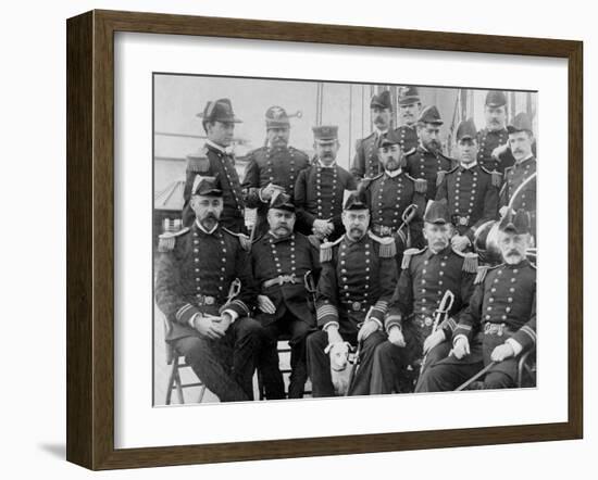 U.S.S. Lancaster, Officers-null-Framed Photo