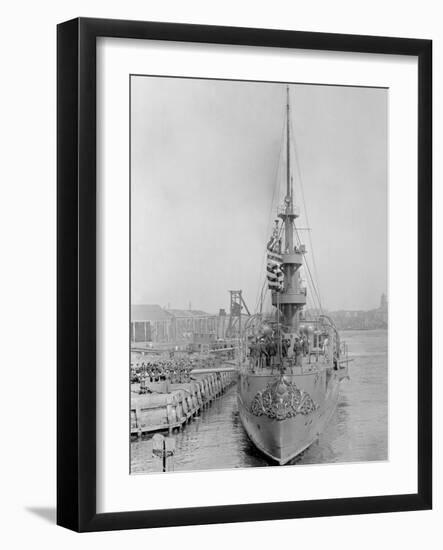 U.S.S. New Orleans at Brooklyn Navy Yard-null-Framed Photo