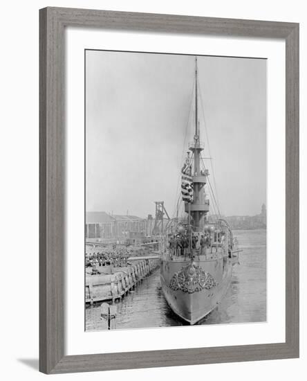 U.S.S. New Orleans at Brooklyn Navy Yard-null-Framed Photo