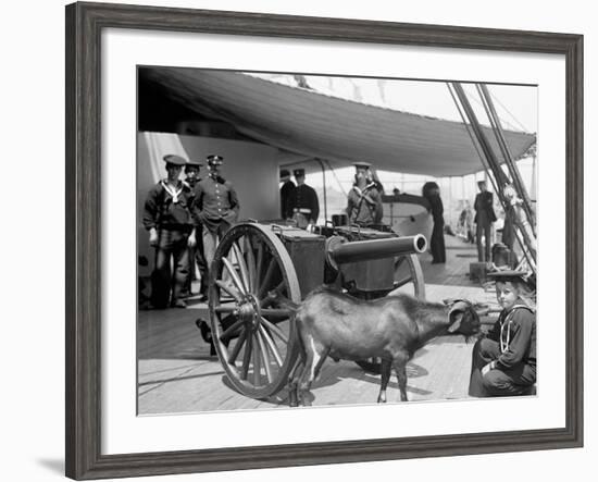 U.S.S. New York, Admiral Sampsons Son Andpitch the Mascot-null-Framed Photo