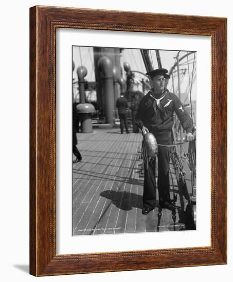 U.S.S. Raleigh, New York or Bust, 1894-1901-Edward H. Hart-Framed Photographic Print