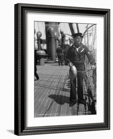 U.S.S. Raleigh, New York or Bust, 1894-1901-Edward H. Hart-Framed Photographic Print