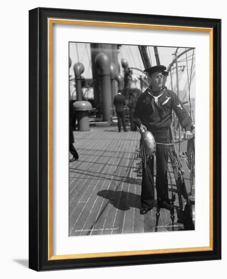 U.S.S. Raleigh, New York or Bust, 1894-1901-Edward H. Hart-Framed Photographic Print