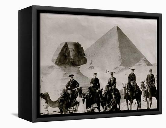 U.S.S. Raleigh, Sailors at the Pyramids-null-Framed Stretched Canvas