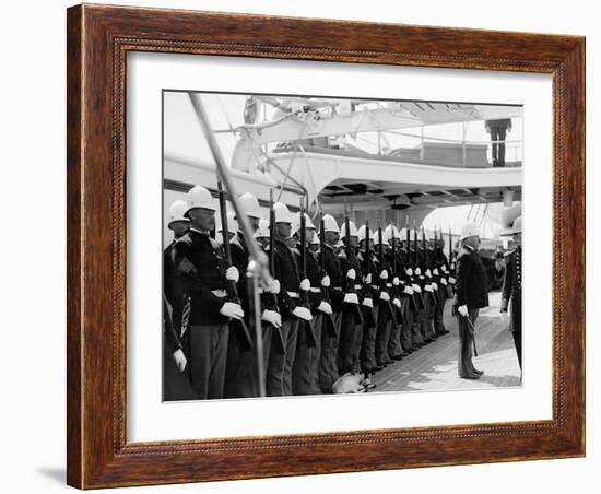 U.S.S. San Francisco, Marine Guard-null-Framed Photo