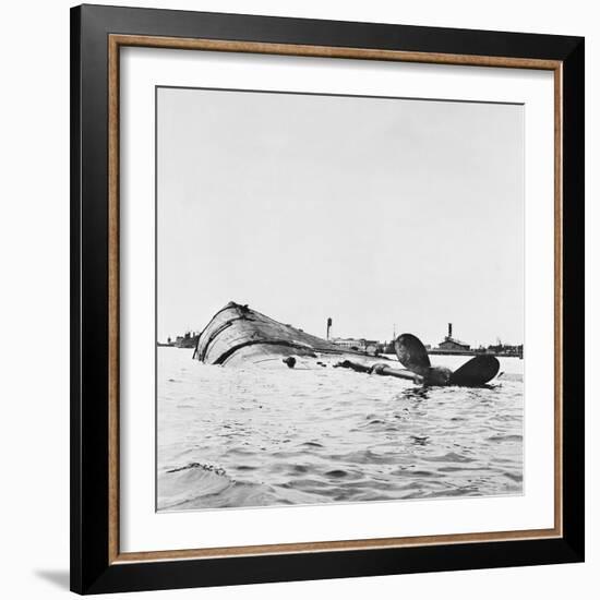 U.S.S. Utah after Attack-Bettmann-Framed Photographic Print