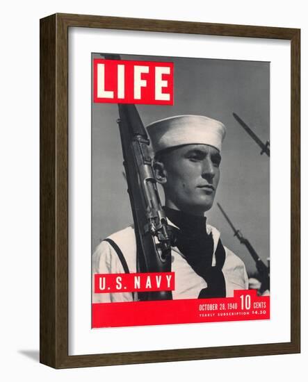 U.S. Sailor Joseph John Timpani, October 28, 1940-W. Eugene Smith-Framed Photographic Print