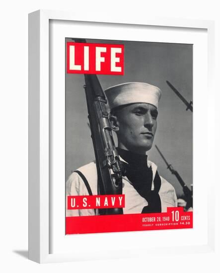 U.S. Sailor Joseph John Timpani, October 28, 1940-W. Eugene Smith-Framed Photographic Print