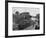 U.S. Sherman Tanks Leave a Landing Ship in Anzio Harbor, May 1944-null-Framed Photo