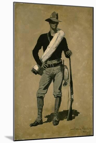 U.S. Soldier, Spanish-American War (A First-Class Fighting Man) 1899 (Oil on Canvas)-Frederic Remington-Mounted Giclee Print