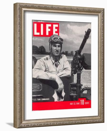 U.S. Tank Commander Captain Clayton Mansfield, July 22, 1940-John Phillips-Framed Photographic Print