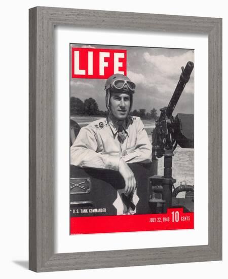 U.S. Tank Commander Captain Clayton Mansfield, July 22, 1940-John Phillips-Framed Photographic Print