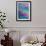 U.S. Virgin Islands, St. Thomas. Aerial view of clouds and rainbow over the Caribbean Sea-Walter Bibikow-Framed Photographic Print displayed on a wall