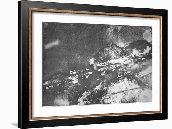 U.S. Warships on Battleship Row, Pearl Harbor, 7th December, 1941-Japanese Photographer-Framed Photographic Print