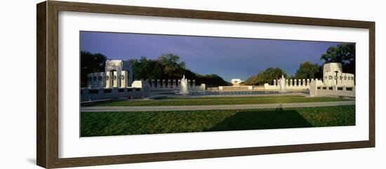 U.S. World War Ii Memorial Commemorating World War Ii in Washington D.C. at Sunrise-null-Framed Photographic Print